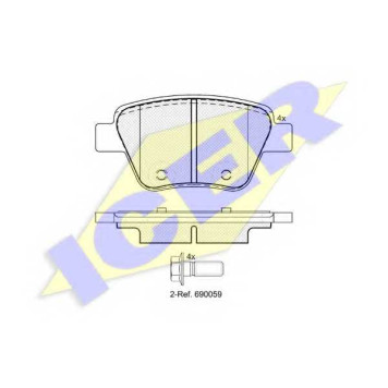 Колодки тормозные дисковые для AUDI A1, A3 / SKODA OCTAVIA, SUPERB, YETI / VW BEETLE, CADDY, EOS, GOLF, JETTA, PASSAT, SCIROCCO, TOURAN <b>ICER 181967 / 24563</b>