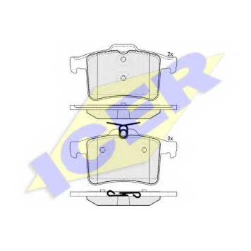 Колодки тормозные дисковые <b>ICER 181981 / 25114</b>