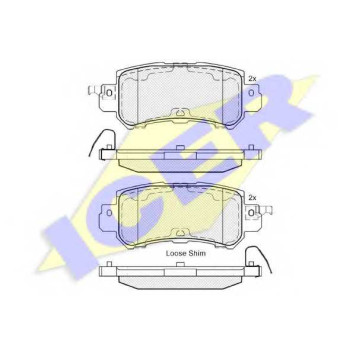 Колодки тормозные дисковые для MAZDA CX-3(DK), CX-5(GH,KE) <b>ICER 182056 / 25540</b>