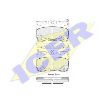 Колодки тормозные дисковые для LEXUS GS(GRL1#, GRS19#, GWL1#, GWS19#, URS19#, UZS19#), IS(ALE2#, AVE3#, GSE2#, GSE3#, USE2#) / TOYOTA CROWN(GRS20#) <b>ICER 182060 / 24323</b>