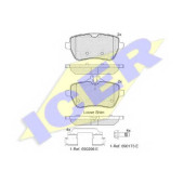 Колодки тормозные дисковые для MERCEDES S(A217,C217,V222,W222,X222), SL(R231) <b>ICER 182076 / 25071</b>
