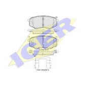 Колодки тормозные дисковые для HYUNDAI ix20(JC), ix35(EL,ELH,LM) / KIA SOUL(PS), SPORTAGE(SL) <b>ICER 182094 / 25187</b>