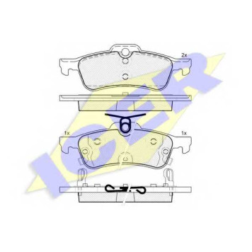 Колодки тормозные дисковые для HONDA CIVIC(FB,FG,FK) <b>ICER 182101 / 25054</b>