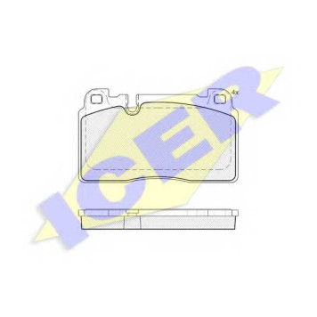 Колодки тормозные дисковые для AUDI A6(4G2,4G5,4GC,4GD,C7), A7(4GA,4GF), Q5(8R) / BMW 3(E46) / PORSCHE MACAN(95B) <b>ICER 182112 / 25643</b>