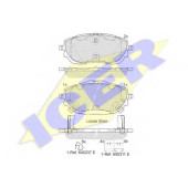 Колодки тормозные дисковые для TOYOTA AURIS(NZE18#, ZRE18#, ZWE18#), COROLLA(#NZE16#, NDE18#, NKE16#, NRE18#, NZE16#, ZRE17#, ZRE18#) <b>ICER 182129 / 25698</b>