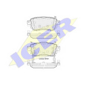 Колодки тормозные дисковые для NISSAN QASHQAI(J11,J11#), X-TRAIL(T32#) / RENAULT KADJAR <b>ICER 182188 / 25965</b>