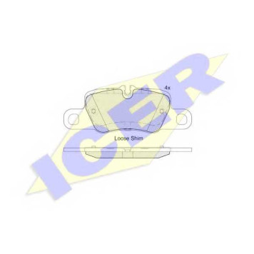 Колодки тормозные дисковые для PORSCHE 911(991), PANAMERA(970) <b>ICER 182207 / 24554</b>