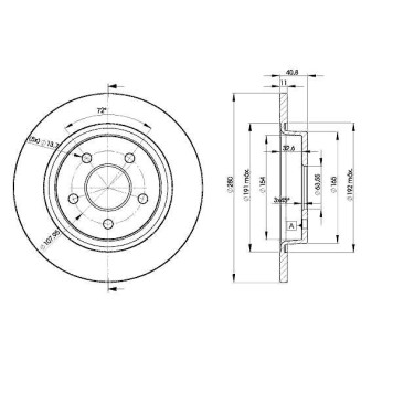 Тормозной диск ICER 78BD3962