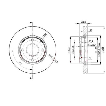 Тормозной диск ICER 78BD5344