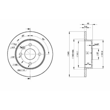 Тормозной диск ICER 78BD9108