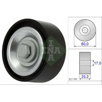 Паразитный / ведущий ролик, поликлиновой ремень <b>INA 532 0715 10</b>