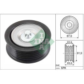 Ролик обводной MERCEDES W211, W212, W221 2.3-5.0 <b>INA 532086610</b>