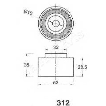 Натяжитель ремня ГРМ JAPANPARTS BE-312-1