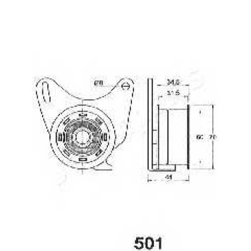 Натяжитель ремня грм <b>JAPANPARTS BE-501</b>-1