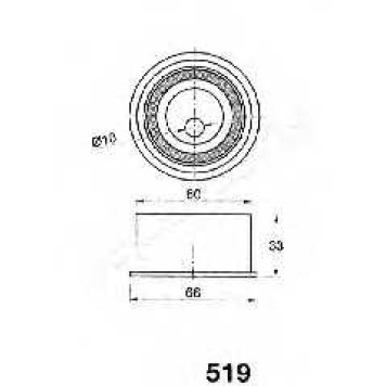 Ролик ремня грм <b>JAPANPARTS BE-519</b>-1
