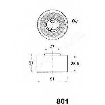 Натяжитель ремня ГРМ JAPANPARTS BE-801-1