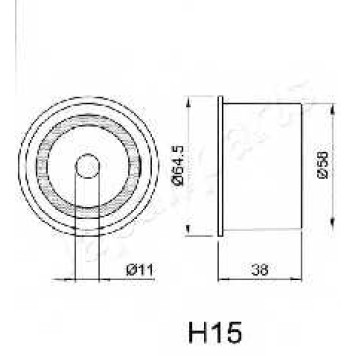 Натяжитель ремня ГРМ JAPANPARTS BE-H15-1