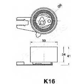 Натяжитель ремня ГРМ JAPANPARTS BE-K16-1
