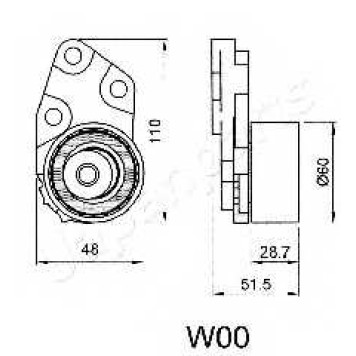 Натяжитель ремня ГРМ JAPANPARTS BE-W00-1
