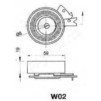 Натяжитель ремня ГРМ JAPANPARTS BE-W02-1
