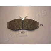 Колодки тормозные дисковые передний для NISSAN SERENA(C23M), TERRANO(R20), VANETTE(HC 23) <b>JAPANPARTS PA-017AF</b>
