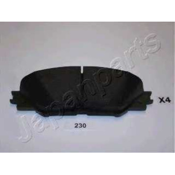 Колодки тормозные дисковые передний для TOYOTA ALLION(AZT24#, NZT24#, ZZT24#), AURIS(NZE18#, ZRE18#, ZWE18#), RAV 4(ACA3#, ACE#, ALA3#, GSA3#, ZSA3#) <b>JAPANPARTS PA-230AF</b>