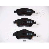 Колодки тормозные дисковые передний для TOYOTA AURIS(ADE15#, NDE15#, NRE15#, ZRE15#, ZZE15#), COROLLA(#E12J#, #E12T#) <b>JAPANPARTS PA-250AF</b>