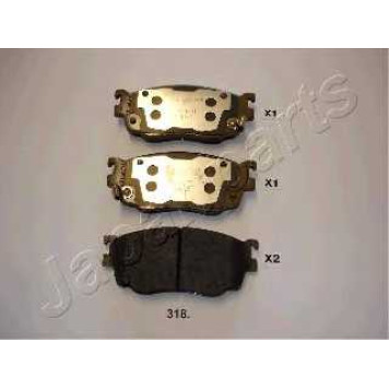Колодки тормозные дисковые передний для MAZDA 323 F(BJ), 626(GF,GW), PREMACY(CP) <b>JAPANPARTS PA-318AF</b>