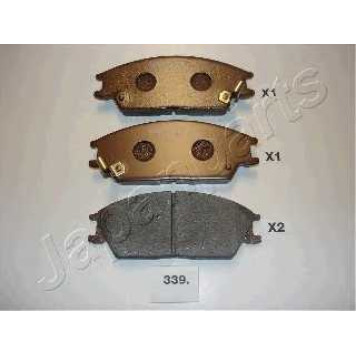 Колодки тормозные дисковые передний для HONDA ACCORD / HYUNDAI ACCENT, GETZ, LANTRA, PONY / EXCEL, PONY, S, STELLAR / MITSUBISHI GALANT <b>JAPANPARTS PA-339AF</b>