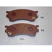 Колодки тормозные дисковые передний для MAZDA 323 F(BJ), 323 P(BA), 626(GE,GF,GV,GW), FAMILIA(BA,BJ), MX-6(GE), PREMACY(CP), XEDOS 6(CA) <b>JAPANPARTS PA-399AF</b>