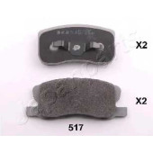 Колодки тормозные дисковые передний для MITSUBISHI COLT PLUS(Z2#W) <b>JAPANPARTS PA-517AF</b>