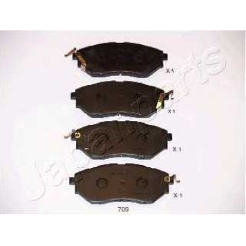 Колодки тормозные дисковые передний для SUBARU FORESTER(SJ), IMPREZA(G3,GH,GR), LEGACY(B13#,BL,BM,BP,BR), OUTBACK(BM,BR), TRIBECA(B9) <b>JAPANPARTS PA-709AF</b>