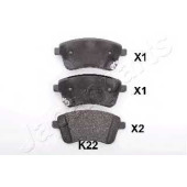 Колодки тормозные дисковые передний для KIA VENGA(YN) <b>JAPANPARTS PA-K22AF</b>