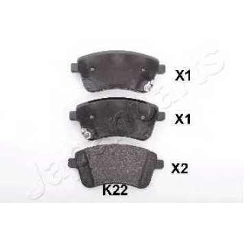 Колодки тормозные дисковые передний для KIA VENGA(YN) <b>JAPANPARTS PA-K22AF</b>