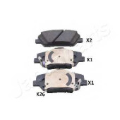 Колодки тормозные дисковые передний для HYUNDAI ELANTRA(MD,UD), i30 CW(FD,GD), i30(FD,GD) / KIA CARENS, CEED(JD), SORENTO(XM) <b>JAPANPARTS PA-K26AF</b>