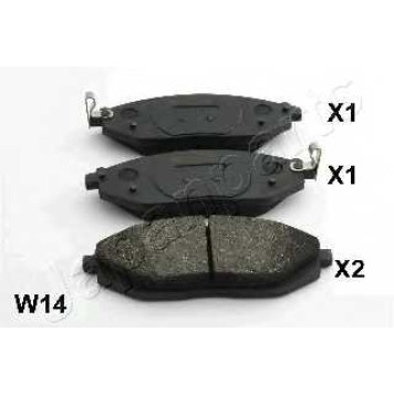 Колодки тормозные дисковые передний для CHEVROLET SPARK(M300) <b>JAPANPARTS PA-W14AF</b>