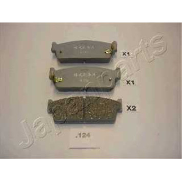 Колодки тормозные дисковые задний для NISSAN 200 SX(S13), MAXIMA QX(A32), MAXIMA(A32), PRIMERA(W10) <b>JAPANPARTS PP-124AF</b>