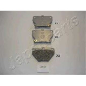 Колодки тормозные дисковые задний для TOYOTA CELICA, COROLLA, PRIUS, YARIS <b>JAPANPARTS PP-203AF</b>