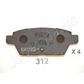Колодки тормозные дисковые задний для MAZDA 6(GG) <b>JAPANPARTS PP-312AF</b>