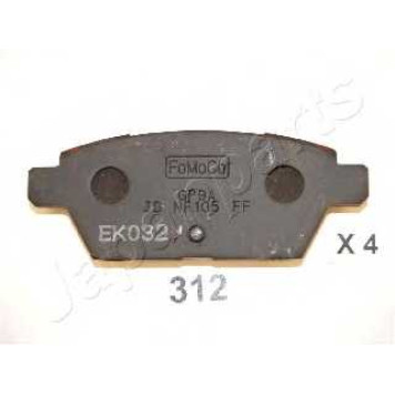 Колодки тормозные дисковые задний для MAZDA 6(GG) <b>JAPANPARTS PP-312AF</b>