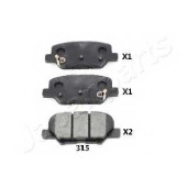 Колодки тормозные дисковые задний для CITROEN C4 AIRCROSS / MAZDA 6(GH,GJ) / MITSUBISHI ASX(GA#W#), OUTLANDER(GF#W,GG#W,ZJ) <b>JAPANPARTS PP-315AF</b>