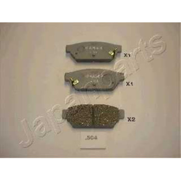 Колодки тормозные дисковые задний для MITSUBISHI CARISMA(DA#), COLT(CA#A), LANCER(C6#A, C7#A, CB#W, CB/D#A, CD#W) <b>JAPANPARTS PP-504AF</b>