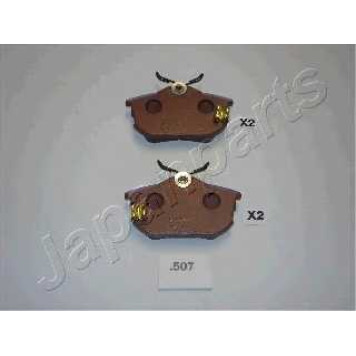 Колодки тормозные дисковые задний для MITSUBISHI CARISMA(DA#), COLT CZC(RG), COLT(Z2#A,Z3#A), SPACE STAR(DG#A) <b>JAPANPARTS PP-507AF</b>