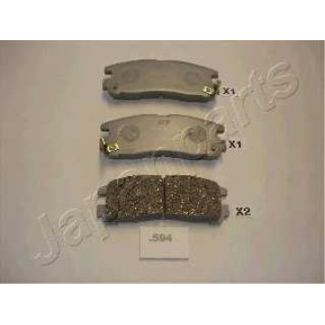 Колодки тормозные дисковые задний для MITSUBISHI 3000 GT, ECLIPSE, GALANT, PAJERO PININ, SANTAMO, SAPPORO, SIGMA, SPACE RUNNER, SPACE <b>JAPANPARTS PP-594AF</b>