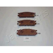 Колодки тормозные дисковые задний для SUBARU FORESTER(SF), IMPREZA(GC,GF,GFC), LEGACY(BC,BD,BE,BG,BH,BJF), OUTBACK(BE,BH), SVX(CX) <b>JAPANPARTS PP-701AF</b>