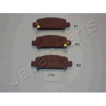 Колодки тормозные дисковые задний для SUBARU FORESTER(SF,SG), IMPREZA(GC,GF,GFC,GG), LEGACY(BE,BH), OUTBACK(BE,BH) <b>JAPANPARTS PP-702AF</b>