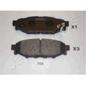 Колодки тормозные дисковые задний для SUBARU BRZ, FORESTER, IMPREZA, LEGACY, OUTBACK, XV / TOYOTA GT 86 <b>JAPANPARTS PP-704AF</b>