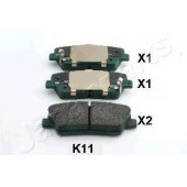 Колодки тормозные дисковые задний для HYUNDAI EQUUS / CENTENNIAL, GENESIS, SANTA FE(DM) / KIA SORENTO(XM) <b>JAPANPARTS PP-K11AF</b>