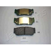 Колодки тормозные дисковые задний для SSANGYONG ACTYON, REXTON(GAB#), RODIUS <b>JAPANPARTS PP-S02AF</b>