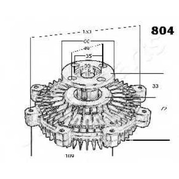 Сцепление вентилятора радиатора JAPANPARTS VC-804-2